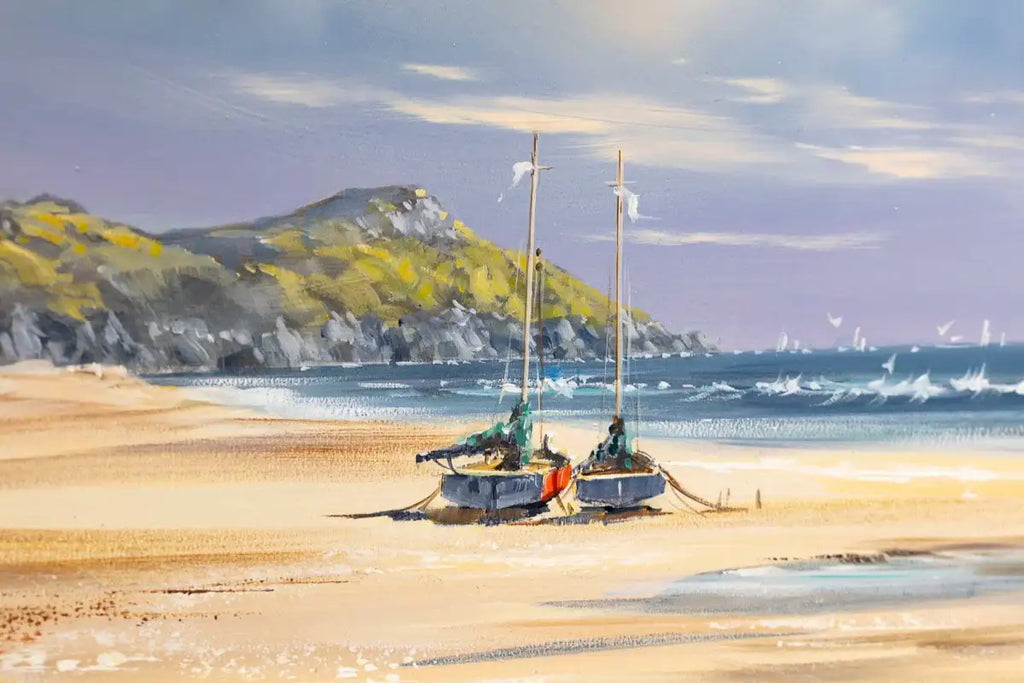 Coastal Waves - Original - SOLD by artist Allan Morgan - Wyecliffe Galleries