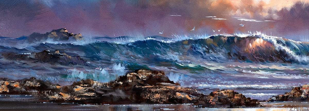 Crashing Waves - Original - SOLD by artist Allan Morgan - Wyecliffe Galleries