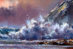 Crashing Waves - Original - SOLD by artist Allan Morgan - Wyecliffe Galleries