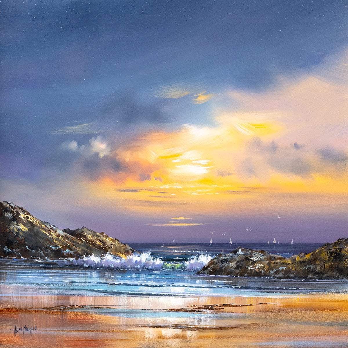 Evening Sky I - Original - SOLD by artist Allan Morgan - Wyecliffe Galleries