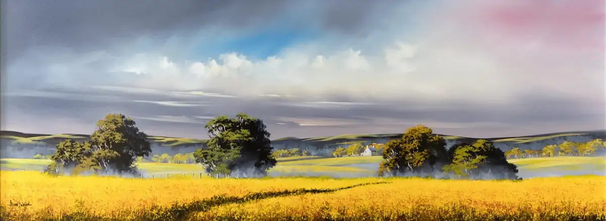 Field of Fire - SOLD by artist Allan Morgan - Wyecliffe Galleries