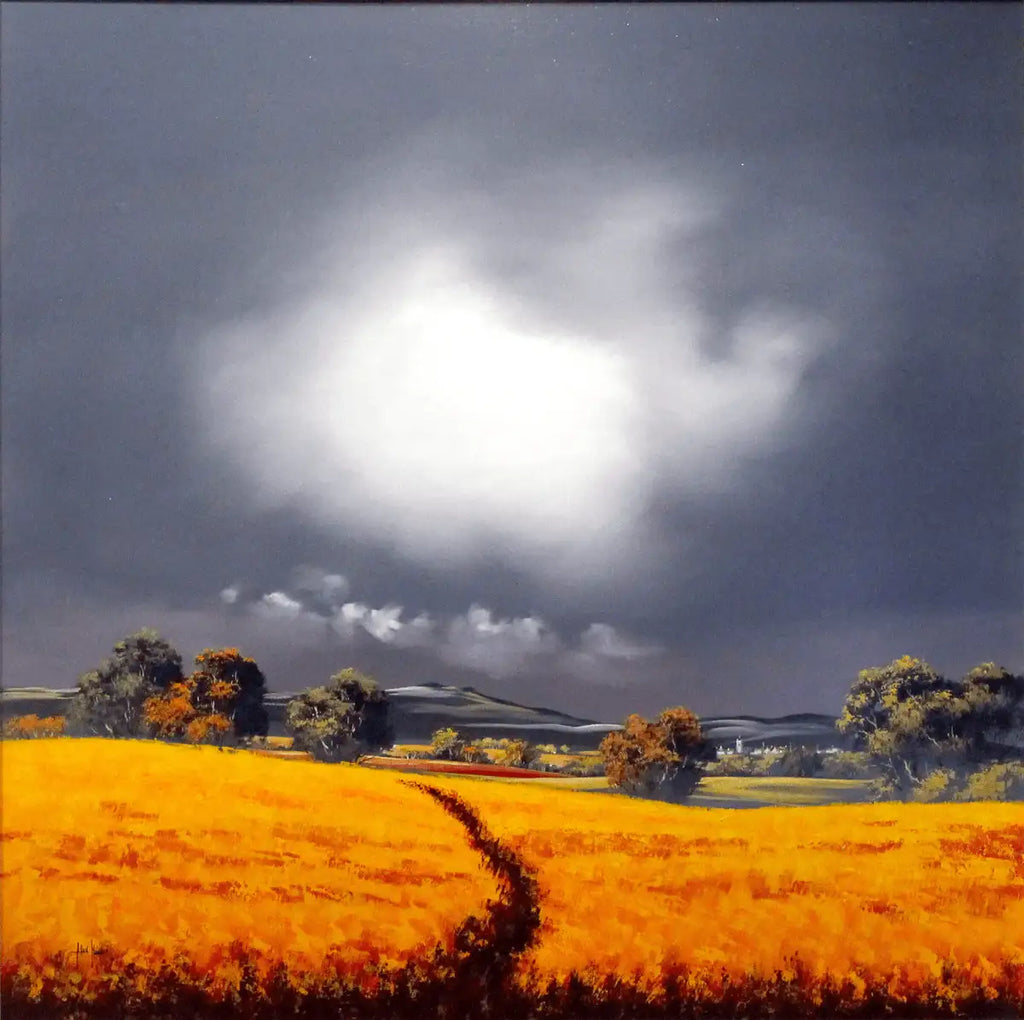 Fields of Gold - SOLD by artist Allan Morgan - Wyecliffe Galleries