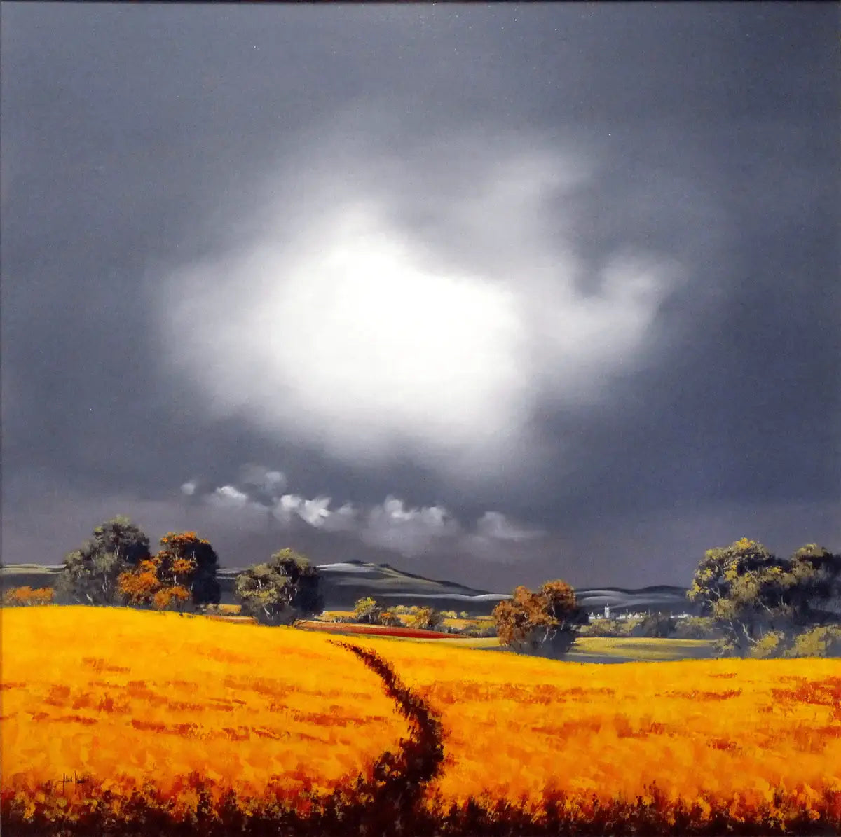 Fields of Gold - SOLD by artist Allan Morgan - Wyecliffe Galleries