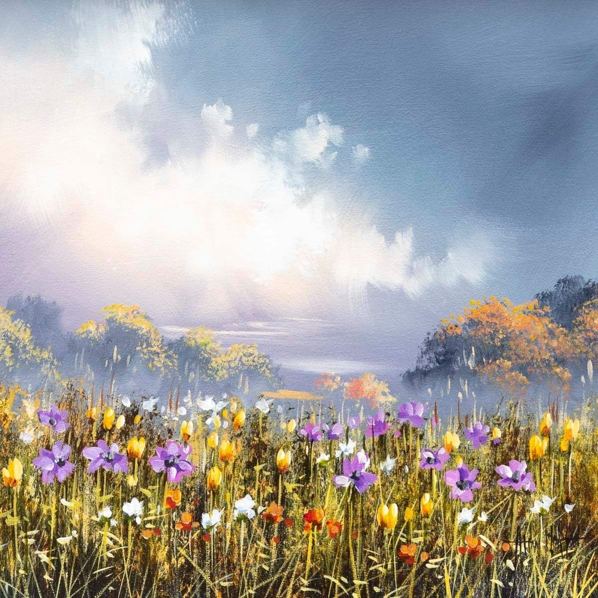 Fields With a View - Original SOLD by artist Allan Morgan - Wyecliffe Galleries