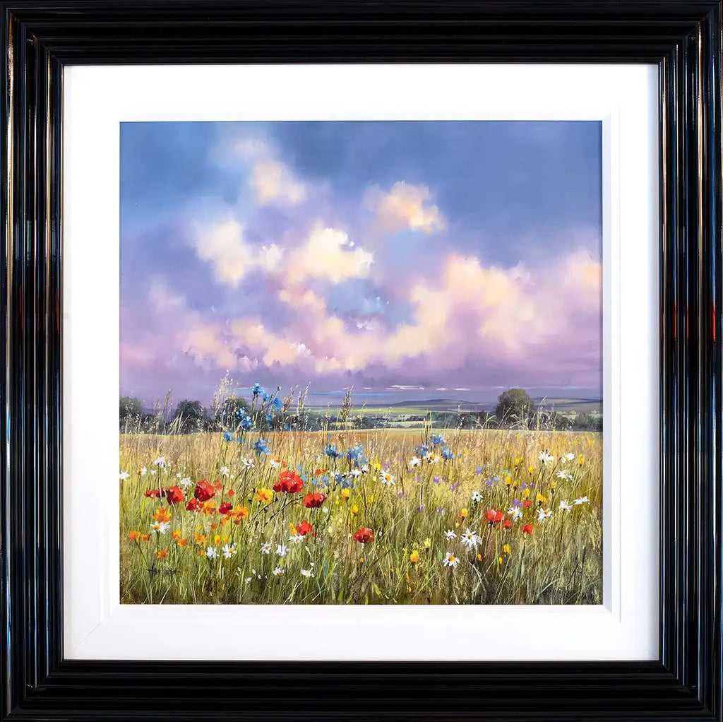 Flower Field II - Original - SOLD by artist Allan Morgan - Wyecliffe Galleries