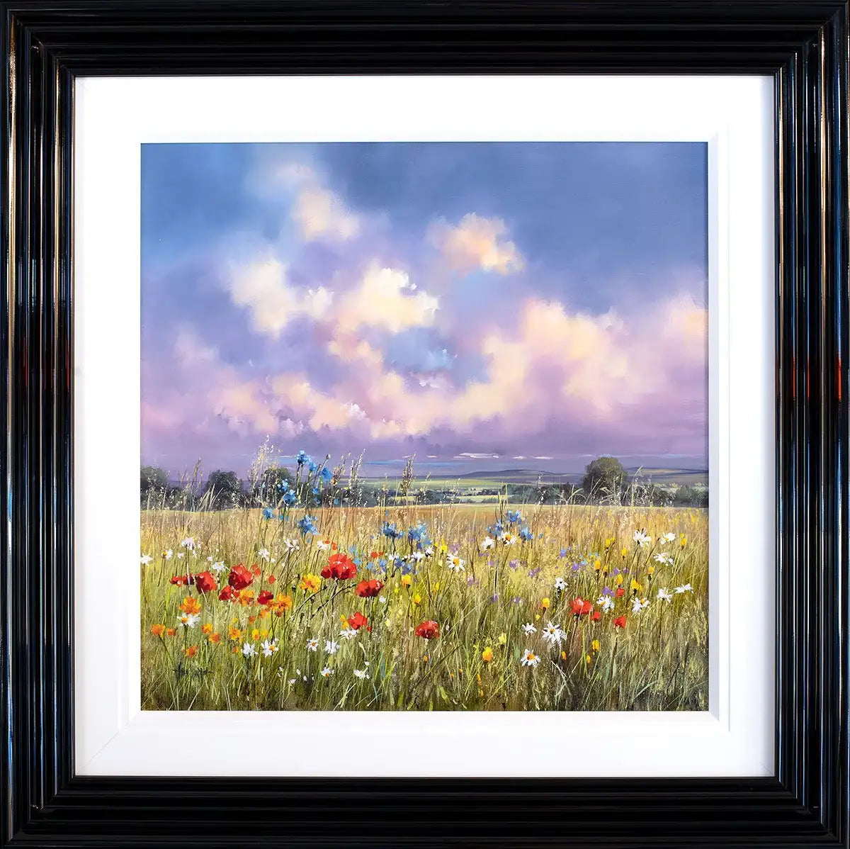 Flower Field II - Original - SOLD by artist Allan Morgan - Wyecliffe Galleries