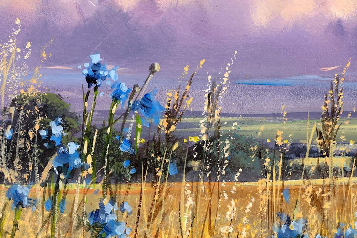 Flower Field II - Original - SOLD by artist Allan Morgan - Wyecliffe Galleries