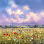 Flower Field II - Original - SOLD by artist Allan Morgan - Wyecliffe Galleries
