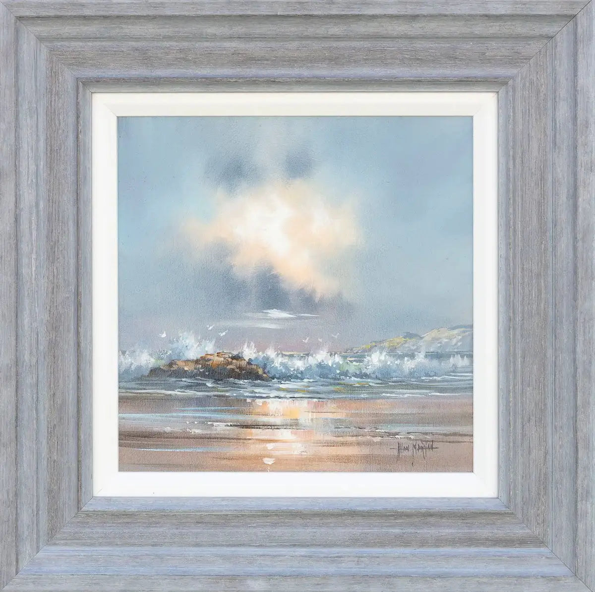 Flying Through The Waves - Original - SOLD by artist Allan Morgan - Wyecliffe Galleries