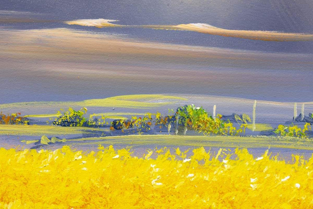 Golden Fields - Original - SOLD by artist Allan Morgan - Wyecliffe Galleries