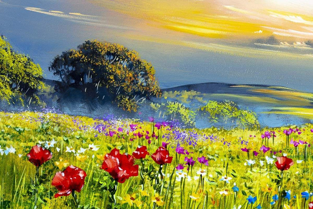 Hazy Fields I - Original - SOLD by artist Allan Morgan - Wyecliffe Galleries