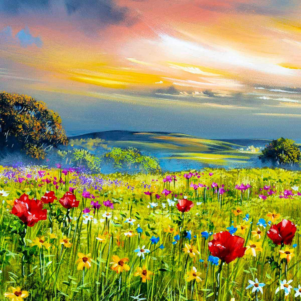 Hazy Fields I - Original - SOLD by artist Allan Morgan - Wyecliffe Galleries