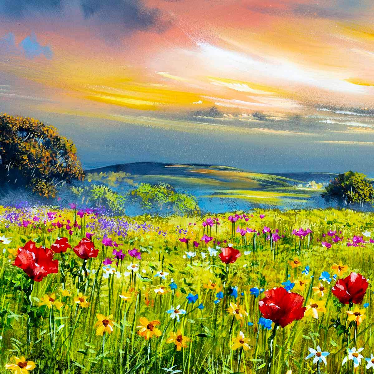 Hazy Fields I - Original - SOLD by artist Allan Morgan - Wyecliffe Galleries