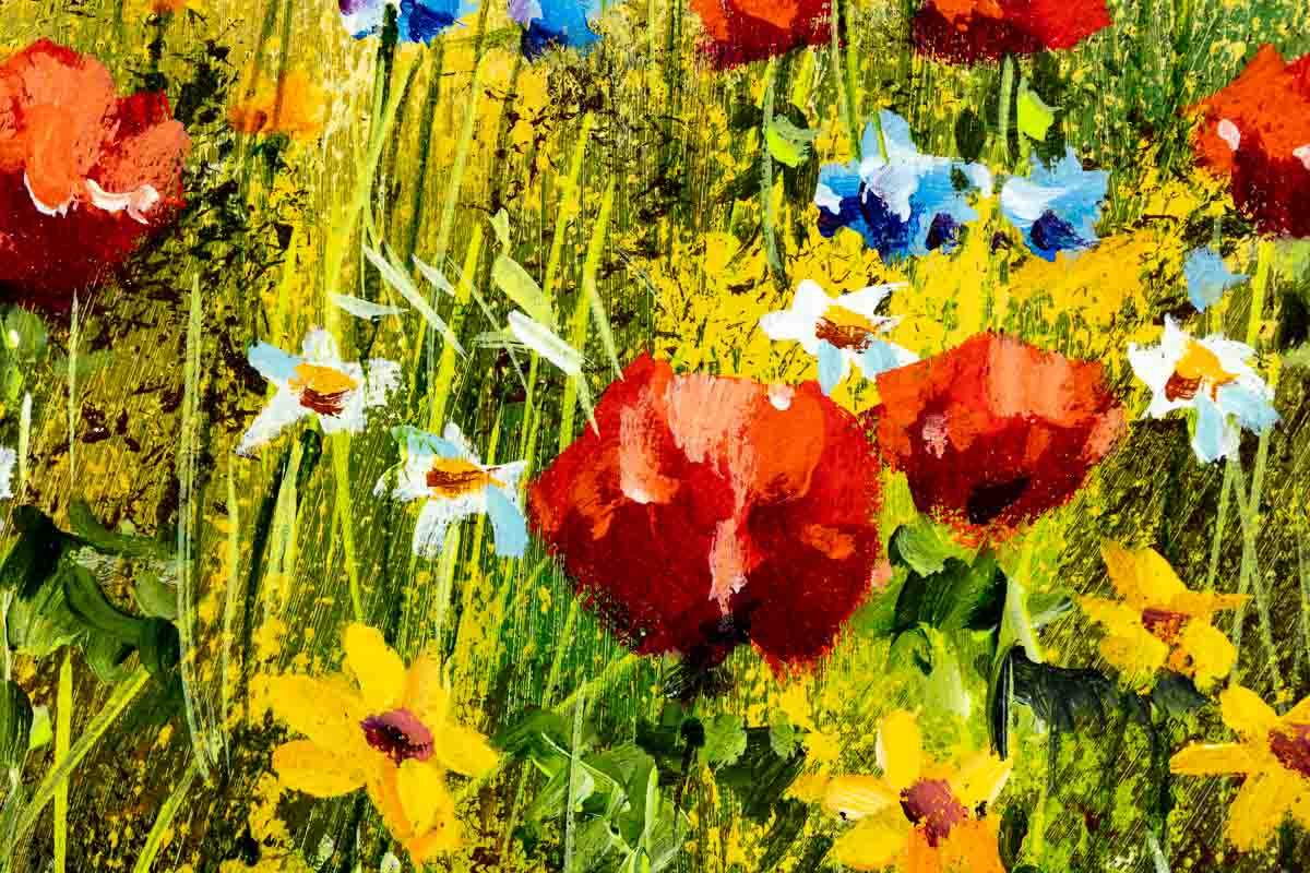 Hazy Fields II - Original - SOLD by artist Allan Morgan - Wyecliffe Galleries