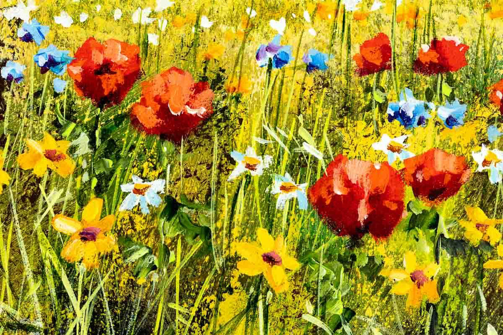 Hazy Fields II - Original - SOLD by artist Allan Morgan - Wyecliffe Galleries