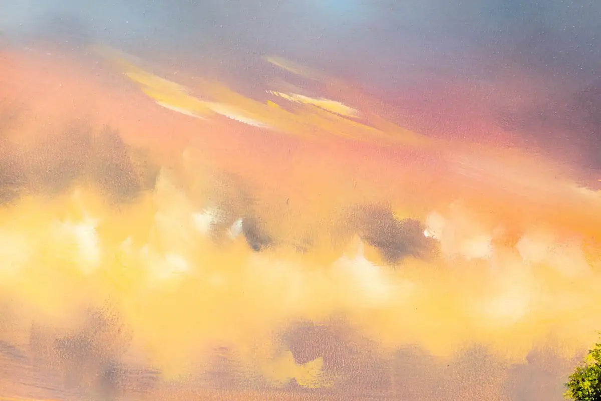 Hazy Fields II - Original - SOLD by artist Allan Morgan - Wyecliffe Galleries