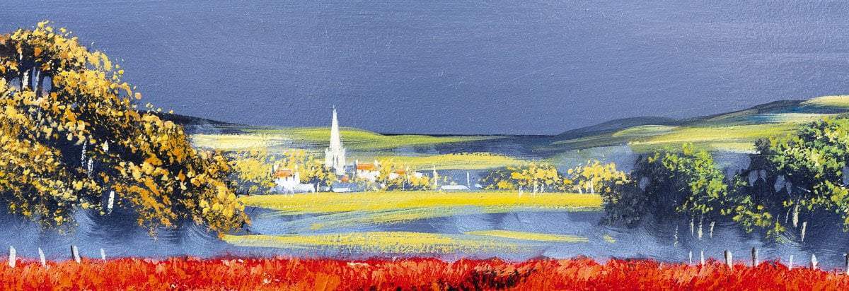 Heading To The Village - Original - SOLD by artist Allan Morgan - Wyecliffe Galleries