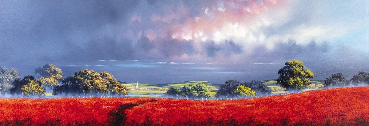 Heading To The Village - Original - SOLD by artist Allan Morgan - Wyecliffe Galleries