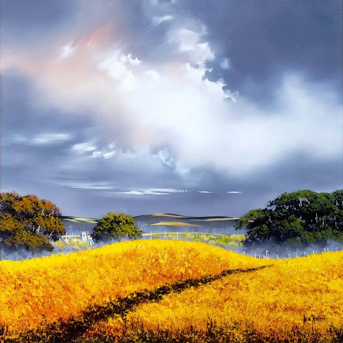 Land of Gold - SOLD by artist Allan Morgan - Wyecliffe Galleries