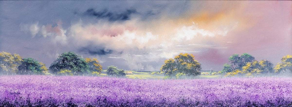 Lavender Blooms - Original - SOLD by artist Allan Morgan - Wyecliffe Galleries