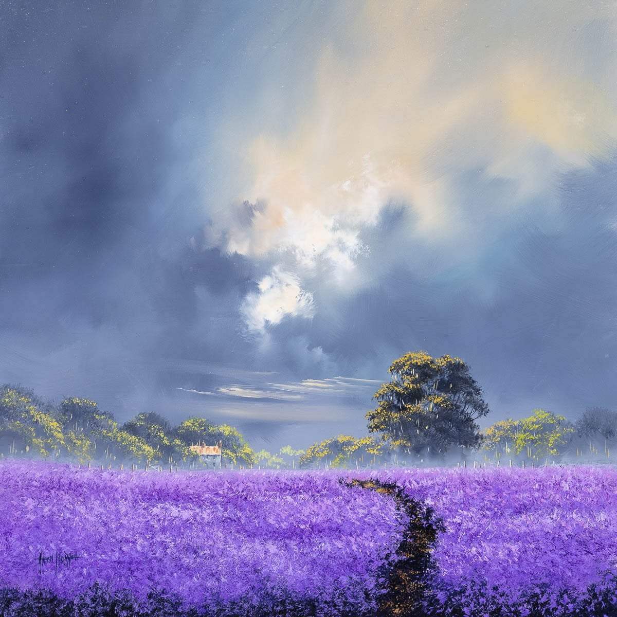Lavender Blues - Original - SOLD by artist Allan Morgan - Wyecliffe Galleries