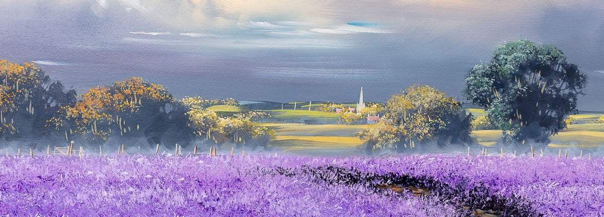 Lavender Passageway - Original - SOLD by artist Allan Morgan - Wyecliffe Galleries