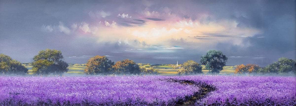 Lavender Passageway - Original - SOLD by artist Allan Morgan - Wyecliffe Galleries