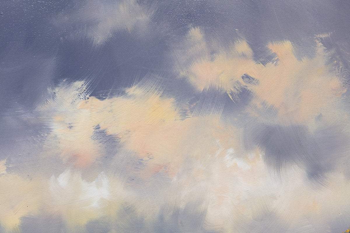 Lavender Storm - Original - SOLD by artist Allan Morgan - Wyecliffe Galleries