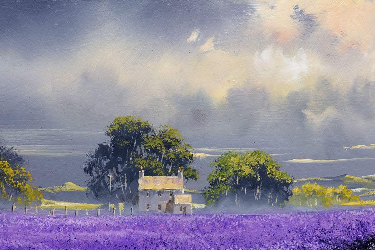 Lavender Storm - Original - SOLD by artist Allan Morgan - Wyecliffe Galleries