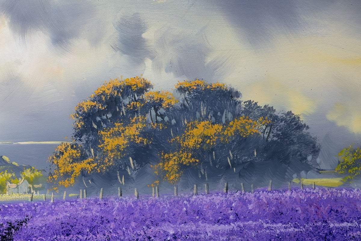 Lavender Storm - Original - SOLD by artist Allan Morgan - Wyecliffe Galleries