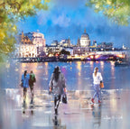 London By Night - Original - SOLD by artist Allan Morgan - Wyecliffe Galleries