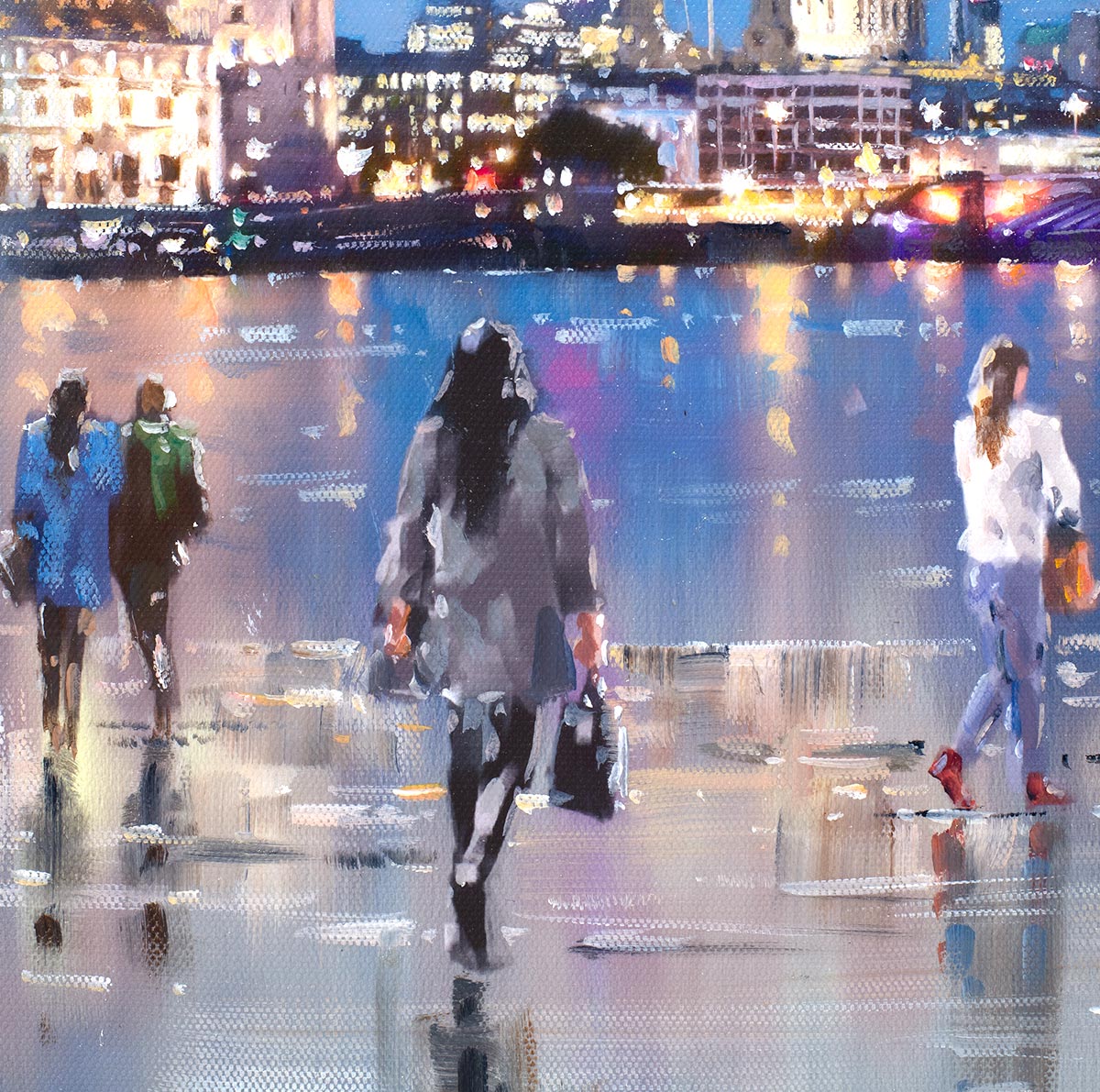London By Night - Original - SOLD Allan Morgan Framed