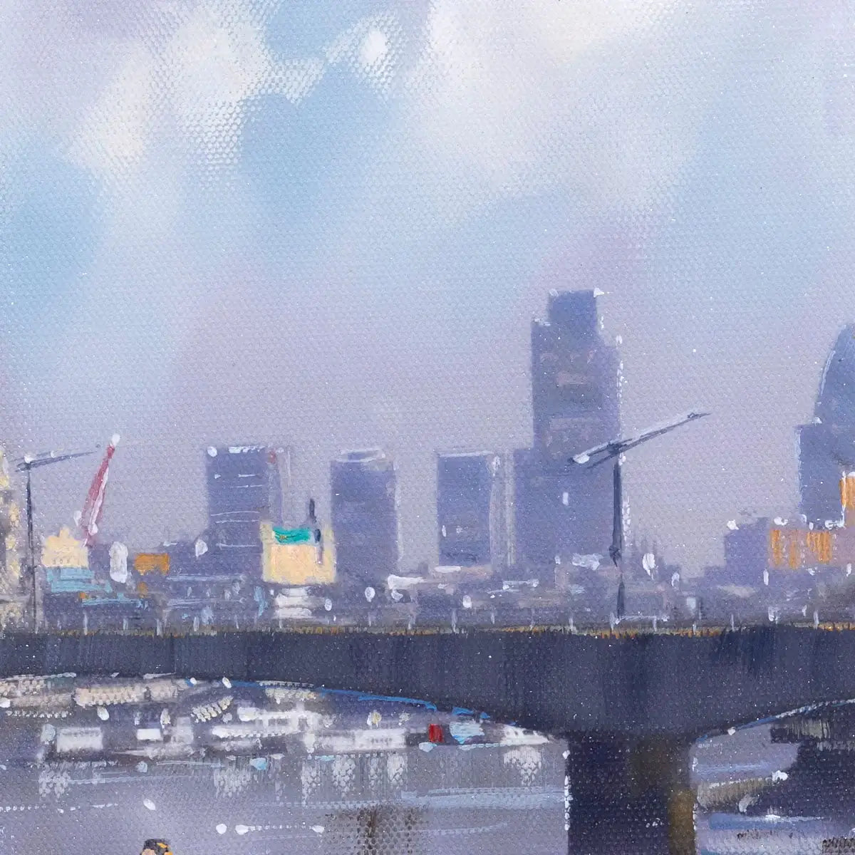 London Skyline - Original by artist Allan Morgan - Wyecliffe Galleries