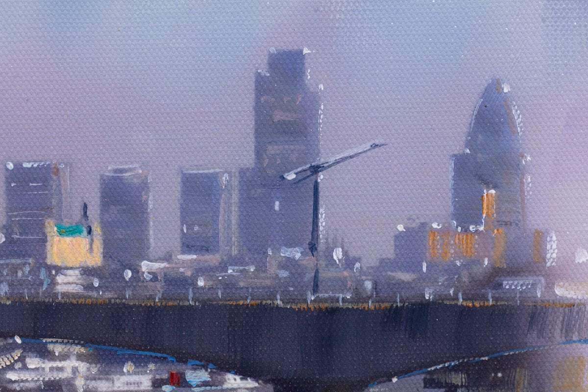 London Skyline - Original by artist Allan Morgan - Wyecliffe Galleries