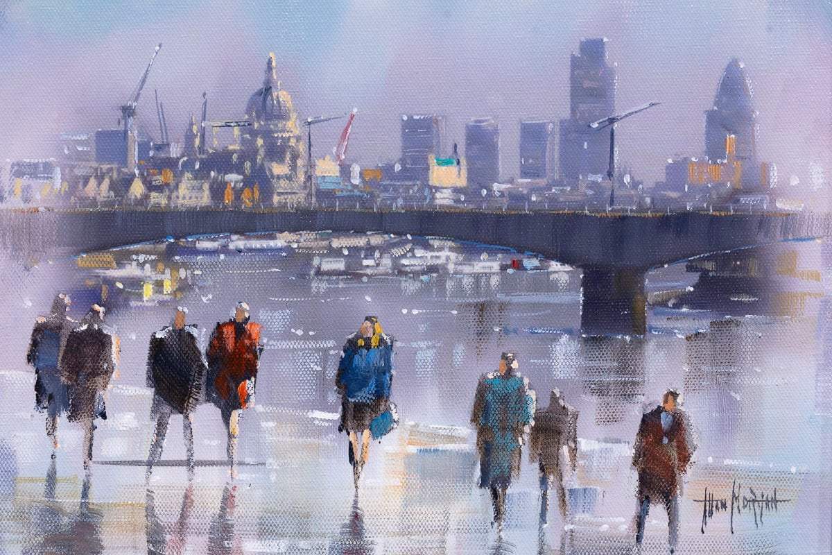 London Skyline - Original by artist Allan Morgan - Wyecliffe Galleries
