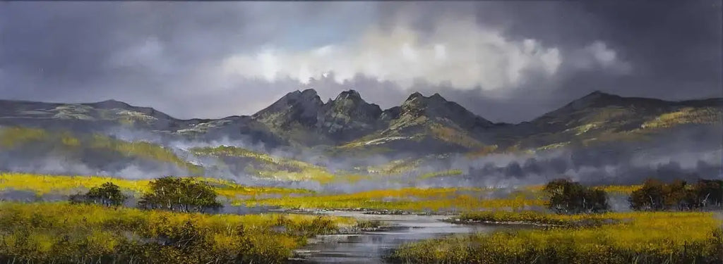 Mountain Mists - SOLD by artist Allan Morgan - Wyecliffe Galleries