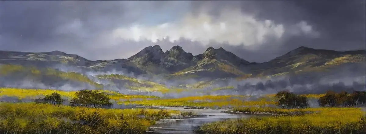 Mountain Mists - SOLD by artist Allan Morgan - Wyecliffe Galleries