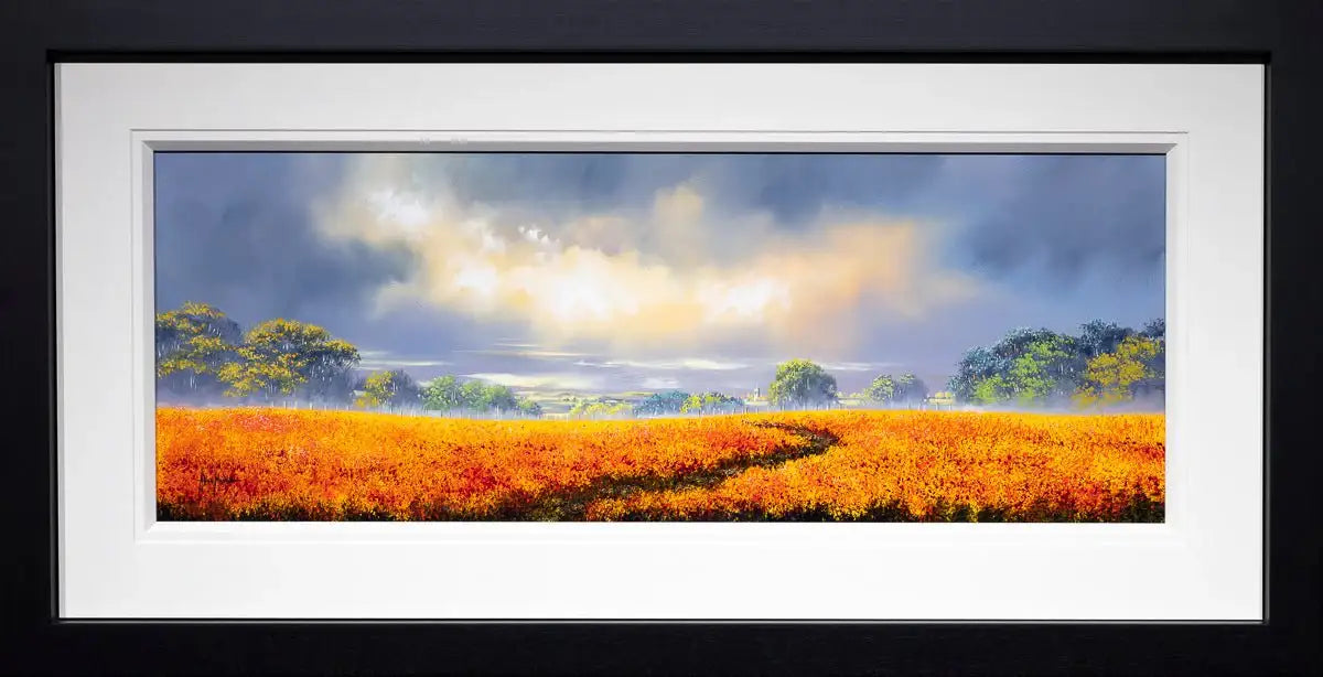 Orange Bloom - Original - SOLD by artist Allan Morgan - Wyecliffe Galleries