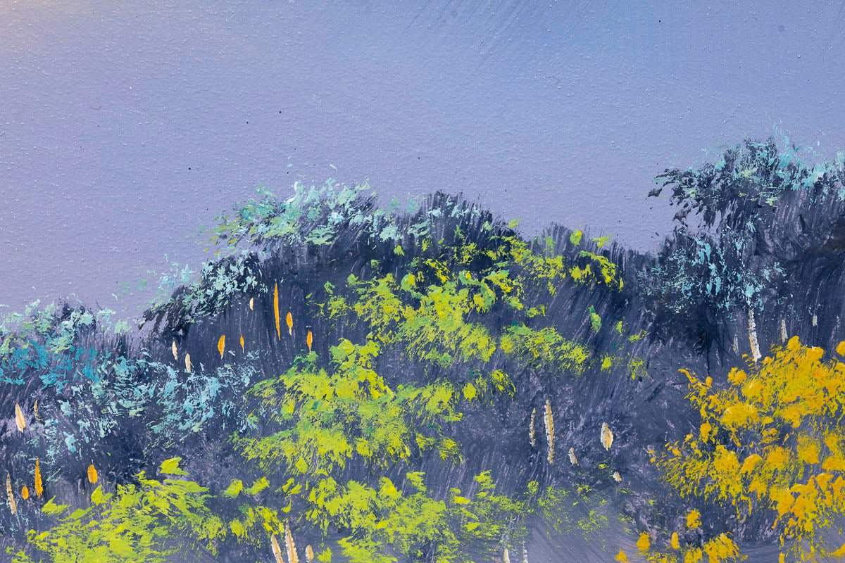 Orange Bloom - Original - SOLD by artist Allan Morgan - Wyecliffe Galleries