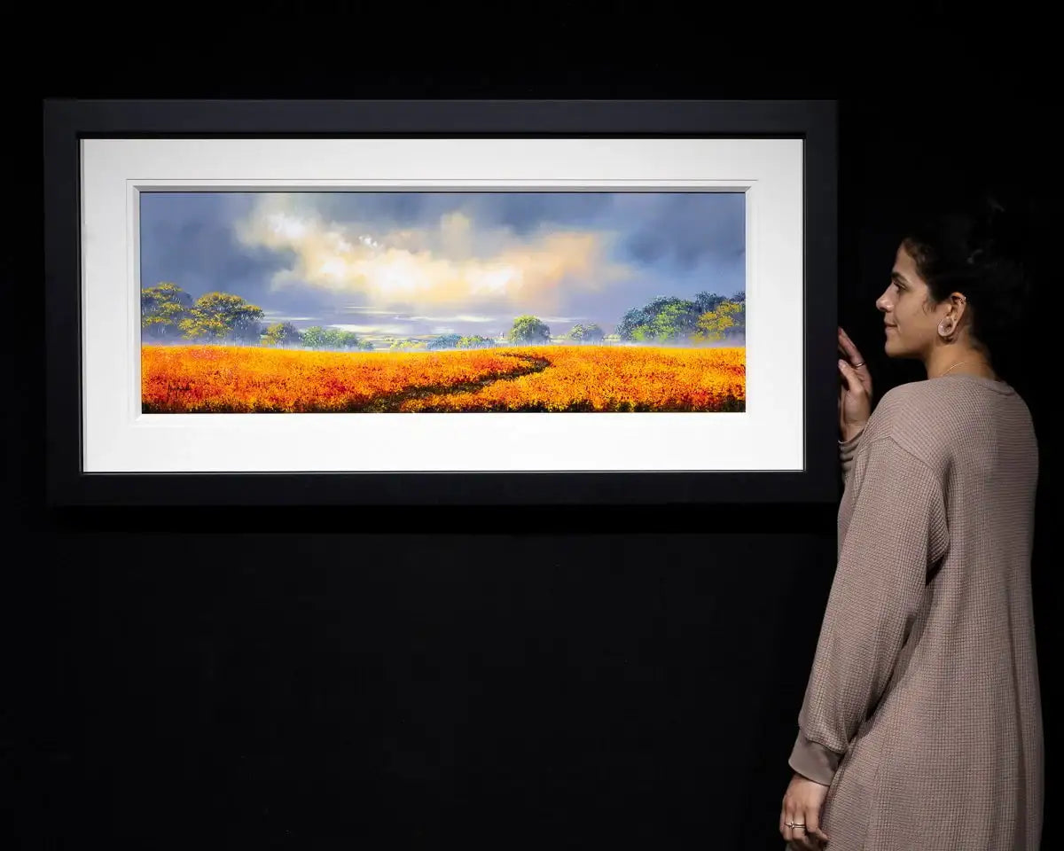 Orange Bloom - Original - SOLD by artist Allan Morgan - Wyecliffe Galleries