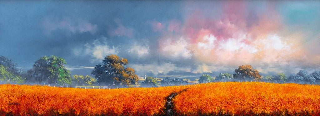 Orange Blossom - Original - SOLD by artist Allan Morgan - Wyecliffe Galleries