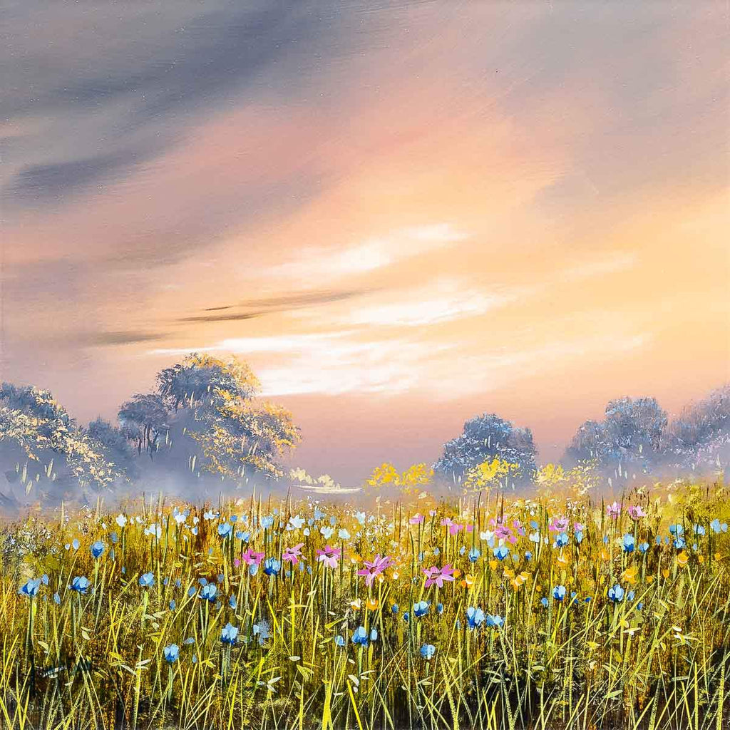 Orange Skies - Original - SOLD by artist Allan Morgan - Wyecliffe Galleries