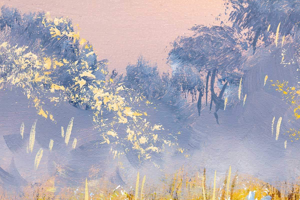 Orange Skies - Original - SOLD by artist Allan Morgan - Wyecliffe Galleries