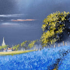 Overcast Fields - Original - SOLD by artist Allan Morgan - Wyecliffe Galleries