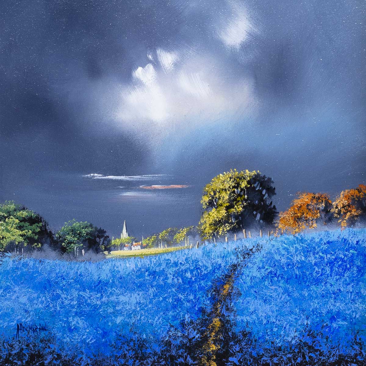 Overcast Fields - Original Allan Morgan Framed