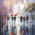 Precipitating Walks - Original - SOLD by artist Allan Morgan - Wyecliffe Galleries