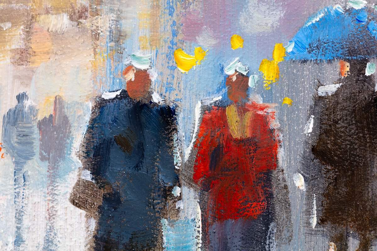 Precipitating Walks - Original - SOLD by artist Allan Morgan - Wyecliffe Galleries