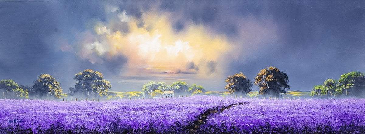 Purple Days - SOLD by artist Allan Morgan - Wyecliffe Galleries