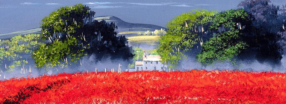 Scarlett Field - Original - SOLD by artist Allan Morgan - Wyecliffe Galleries