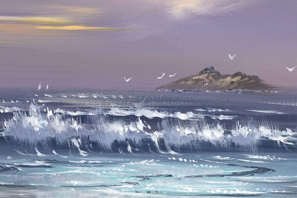 Skies of Violet - Original - SOLD by artist Allan Morgan - Wyecliffe Galleries
